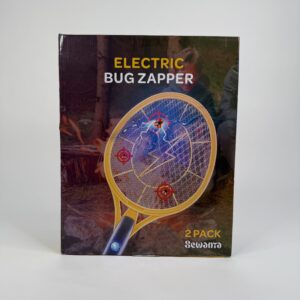 Electric Fly Swatter [Set of 2] Handheld Bug Zapper Racket for Indoor/Outdoor -