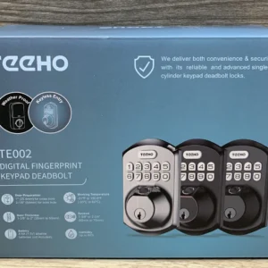 TEEHO TE002 Fingerprint Keyless Entry Door Deadbolt W/Keypad(Oil-rubbed Bronze)
